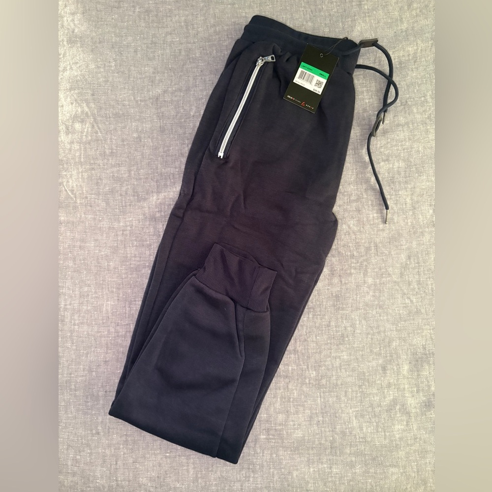 Galaxy By Harvic Black Jogger Zipper Pockets